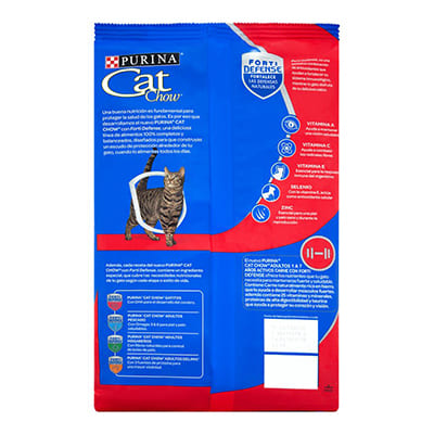 Cat chow activos carne x 1.5 kg por atras
